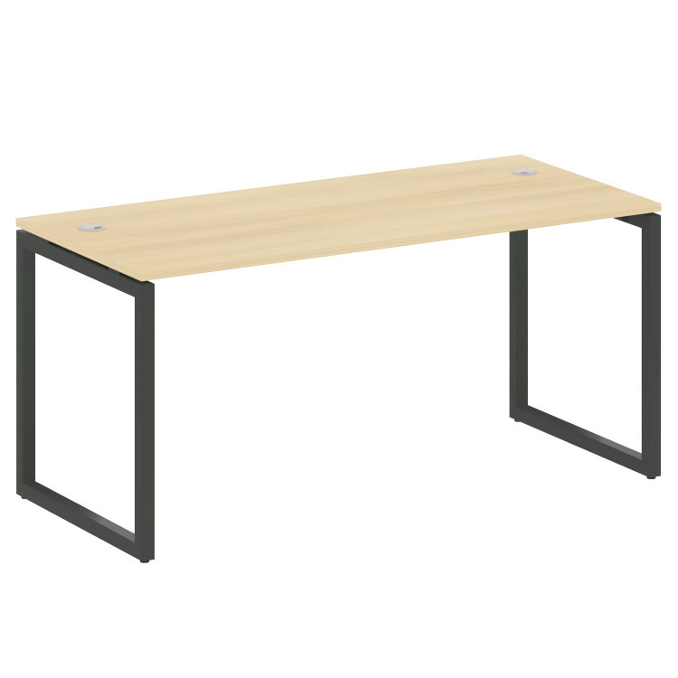 Metal System Quattro Стол письменный на О-образном м/к 40БО.СП-4 Акация Лорка/Металл Антрацит 1600*7