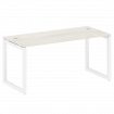 Metal System Quattro Стол письменный на О-образном м/к 50БО.СП-4 Дуб Наварра/Металл Белый 1600*720*7