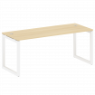 Metal System Quattro Стол письменный на О-образном м/к 50БО.СП-5 Акация Лорка/Металл Белый 1800*720*