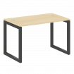 Metal System Quattro Стол письменный на О-образном м/к 50БО.СП-2 Акация Лорка/Металл Антрацит 1200*7