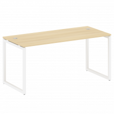 Metal System Quattro Стол письменный на О-образном м/к 40БО.СП-4 Акация Лорка/Металл Белый 1600*720*