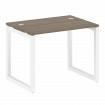 Metal System Quattro Стол письменный на О-образном м/к 50БО.СП-1 Вяз Благородный/Металл Белый 1000*7