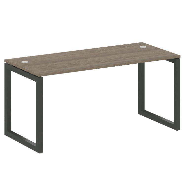 Metal System Quattro Стол письменный на О-образном м/к 50БО.СП-4 Вяз Благородный/Металл Антрацит 160