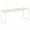 Metal System Quattro Стол письменный на О-образном м/к 50БО.СП-5 Дуб Наварра/Металл Белый 1800*720*7