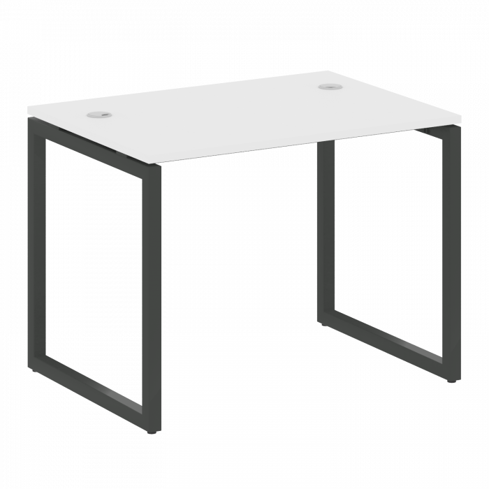 Metal System Quattro Стол письменный на О-образном м/к 40БО.СП-1 Белый/Металл Антрацит 1000*720*750
