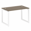 Metal System Quattro Стол письменный на О-образном м/к 50БО.СП-2 Вяз Благородный/Металл Белый 1200*7