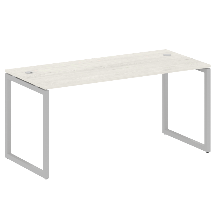 Metal System Quattro Стол письменный на О-образном м/к 40БО.СП-4 Дуб Наварра/Металл Серый 1600*720*7