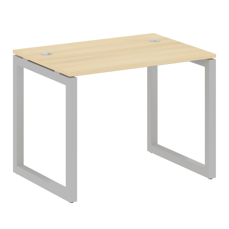 Metal System Quattro Стол письменный на О-образном м/к 50БО.СП-1 Акация Лорка/Металл Серый 1000*720*