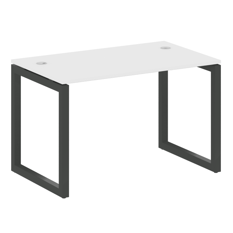 Metal System Quattro Стол письменный на О-образном м/к 50БО.СП-2 Белый/Металл Антрацит 1200*720*750