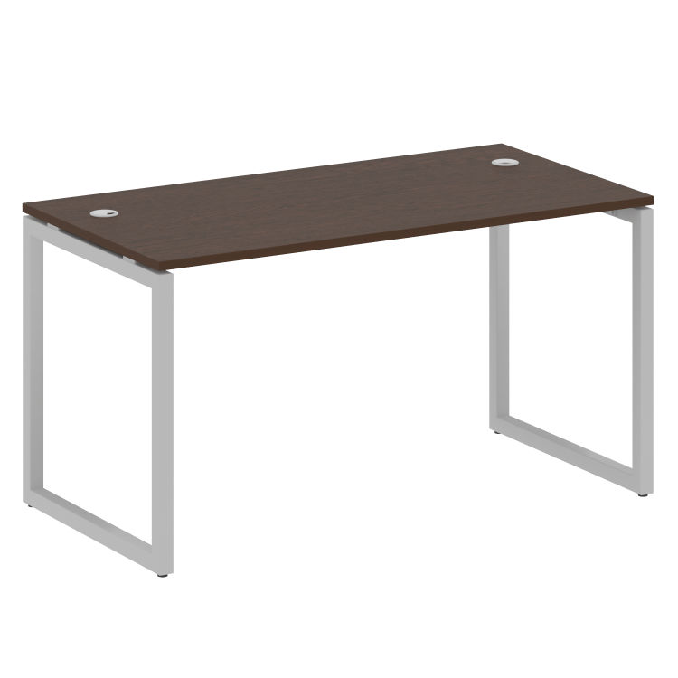 Metal System Quattro Стол письменный на О-образном м/к 40БО.СП-3 Венге Цаво/Металл Серый 1400*720*75
