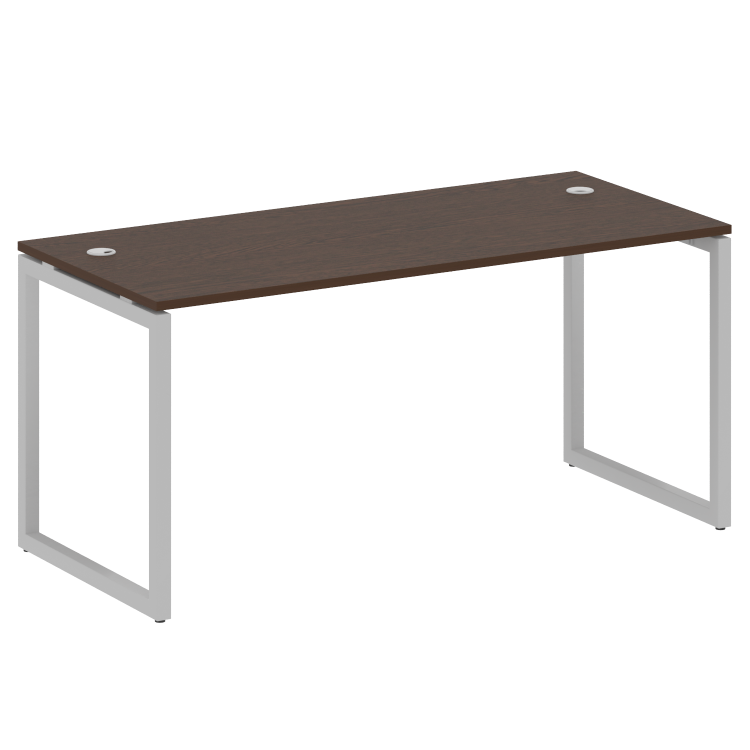 Metal System Quattro Стол письменный на О-образном м/к 40БО.СП-4 Венге Цаво/Металл Серый 1600*720*75