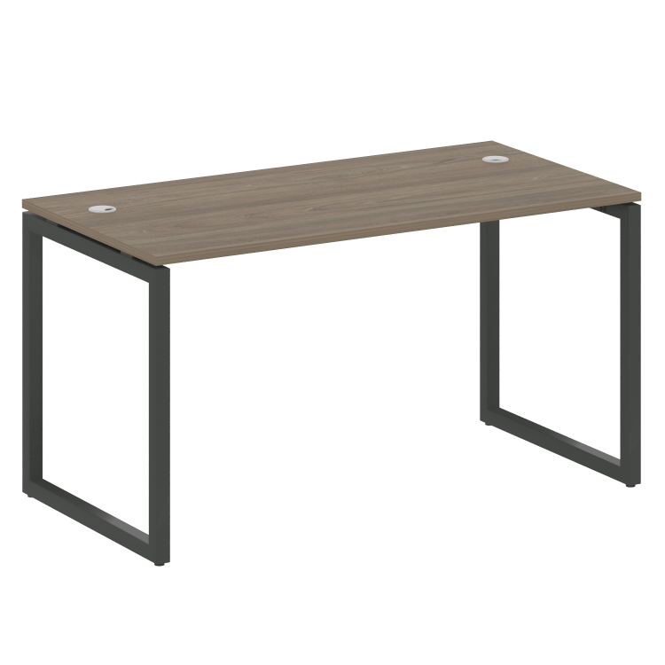 Metal System Quattro Стол письменный на О-образном м/к 40БО.СП-3 Вяз Благородный/Металл Антрацит 140