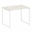 Metal System Quattro Стол письменный на О-образном м/к 40БО.СП-1 Дуб Наварра/Металл Белый 1000*720*7