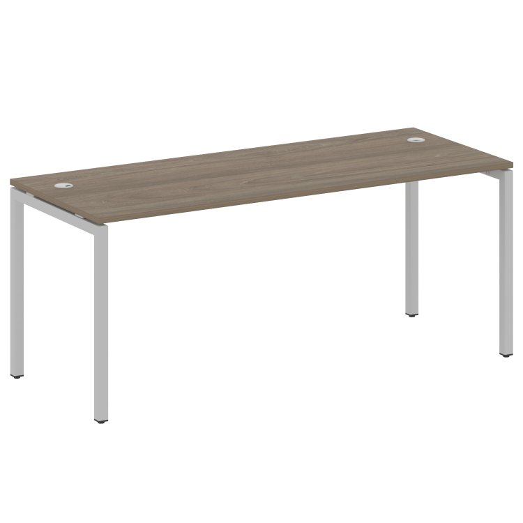 Metal System Quattro Стол письменный на П-образном м/к 40БП.СП-5 Вяз Благородный/Металл Серый 1800*7