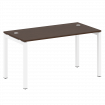 Metal System Quattro Стол письменный на П-образном м/к 50БП.СП-3 Венге Цаво/Металл Белый 1400*720*75