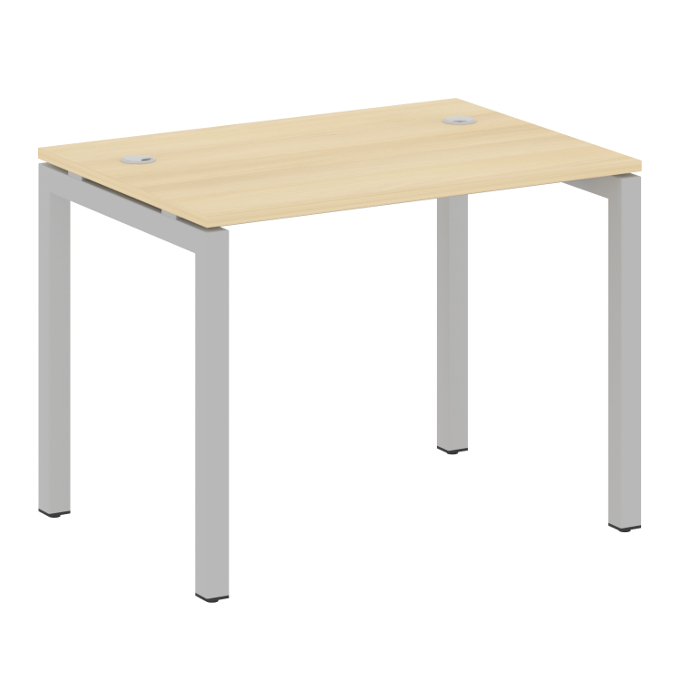 Metal System Quattro Стол письменный на П-образном м/к 50БП.СП-1 Акация Лорка/Металл Серый 1000*720*