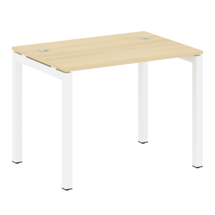 Metal System Quattro Стол письменный на П-образном м/к 50БП.СП-1 Акация Лорка/Металл Белый 1000*720*