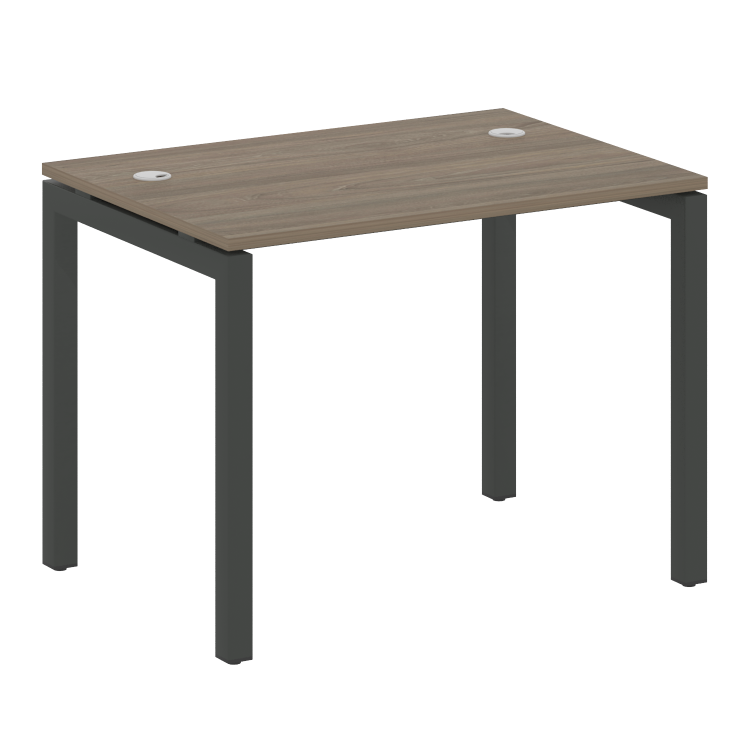 Metal System Quattro Стол письменный на П-образном м/к 50БП.СП-1 Вяз Благородный/Металл Антрацит 100