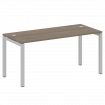 Metal System Quattro Стол письменный на П-образном м/к 50БП.СП-4 Вяз Благородный/Металл Серый 1600*7