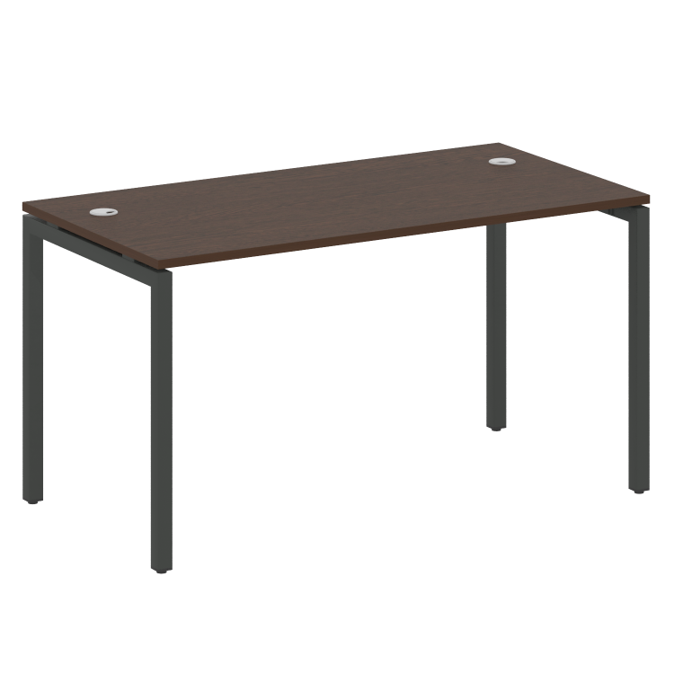 Metal System Quattro Стол письменный на П-образном м/к 40БП.СП-3 Венге Цаво/Металл Антрацит 1400*720
