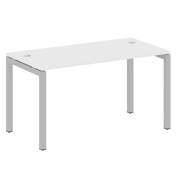 Metal System Quattro Стол письменный на П-образном м/к 50БП.СП-3 Белый/Металл Серый 1400*720*750