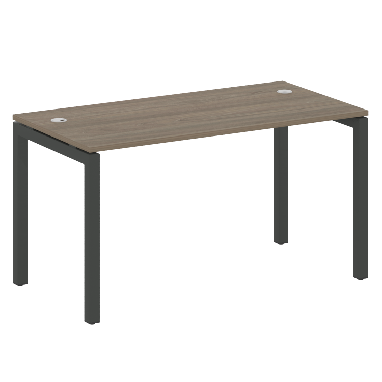Metal System Quattro Стол письменный на П-образном м/к 50БП.СП-3 Вяз Благородный/Металл Антрацит 140