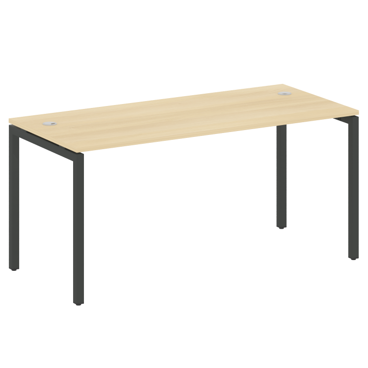 Metal System Quattro Стол письменный на П-образном м/к 40БП.СП-4 Акация Лорка/Металл Антрацит 1600*7