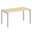 Metal System Quattro Стол письменный на П-образном м/к 50БП.СП-3 Акация Лорка/Металл Серый 1400*720*
