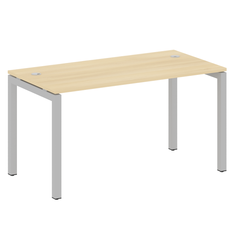 Metal System Quattro Стол письменный на П-образном м/к 50БП.СП-3 Акация Лорка/Металл Серый 1400*720*