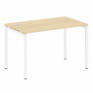 Metal System Quattro Стол письменный на П-образном м/к 40БП.СП-2 Акация Лорка/Металл Белый 1200*720*