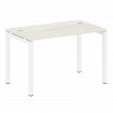Metal System Quattro Стол письменный на П-образном м/к 50БП.СП-2 Дуб Наварра/Металл Белый 1200*720*7