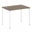 Metal System Quattro Стол письменный на П-образном м/к 40БП.СП-1 Вяз Благородный/Металл Белый 1000*7