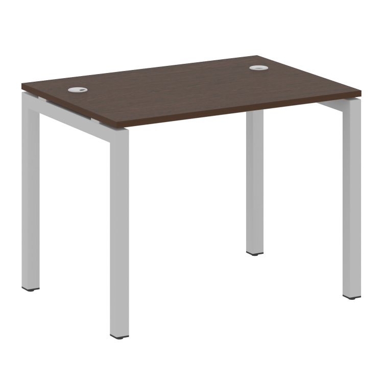 Metal System Quattro Стол письменный на П-образном м/к 50БП.СП-1 Венге Цаво/Металл Серый 1000*720*75