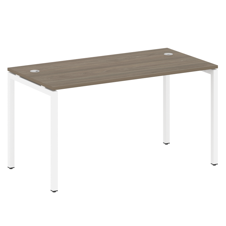 Metal System Quattro Стол письменный на П-образном м/к 40БП.СП-3 Вяз Благородный/Металл Белый 1400*7