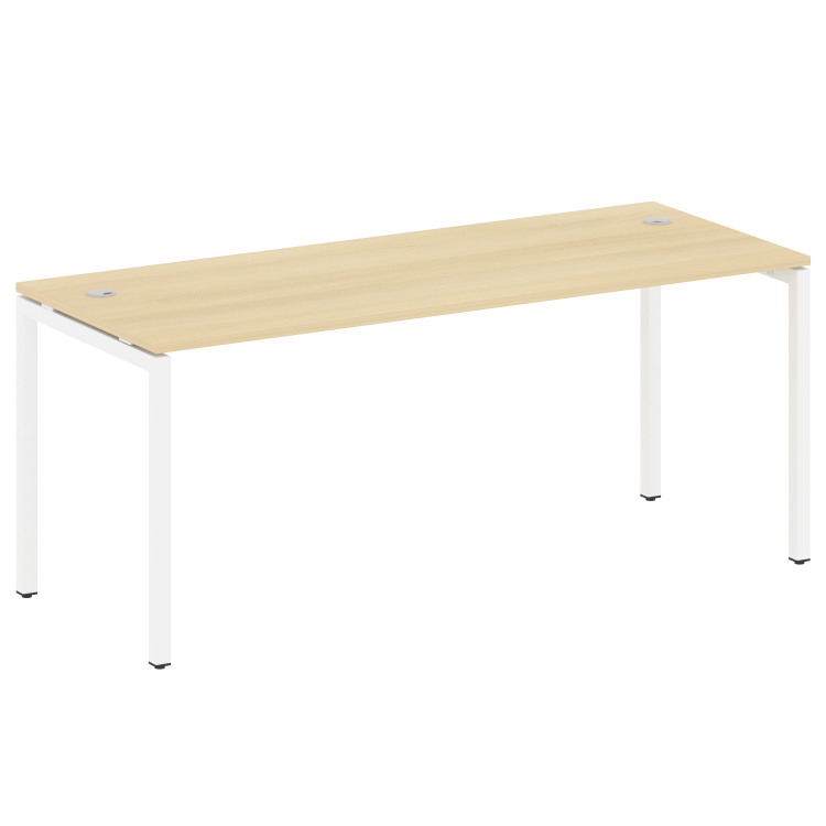 Metal System Quattro Стол письменный на П-образном м/к 40БП.СП-5 Акация Лорка/Металл Белый 1800*720*