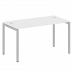 Metal System Quattro Стол письменный на П-образном м/к 40БП.СП-3 Белый/Металл Серый 1400*720*750