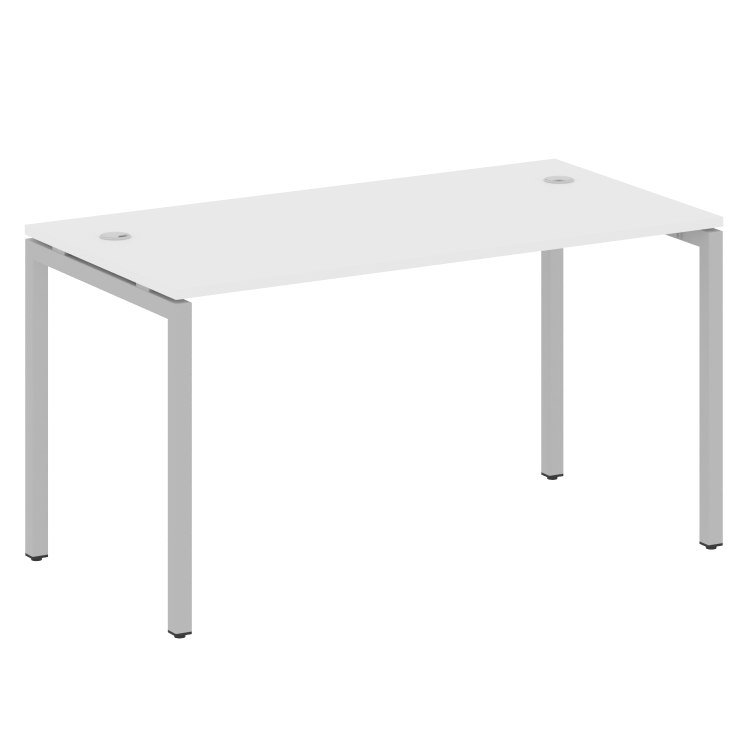 Metal System Quattro Стол письменный на П-образном м/к 40БП.СП-3 Белый/Металл Серый 1400*720*750