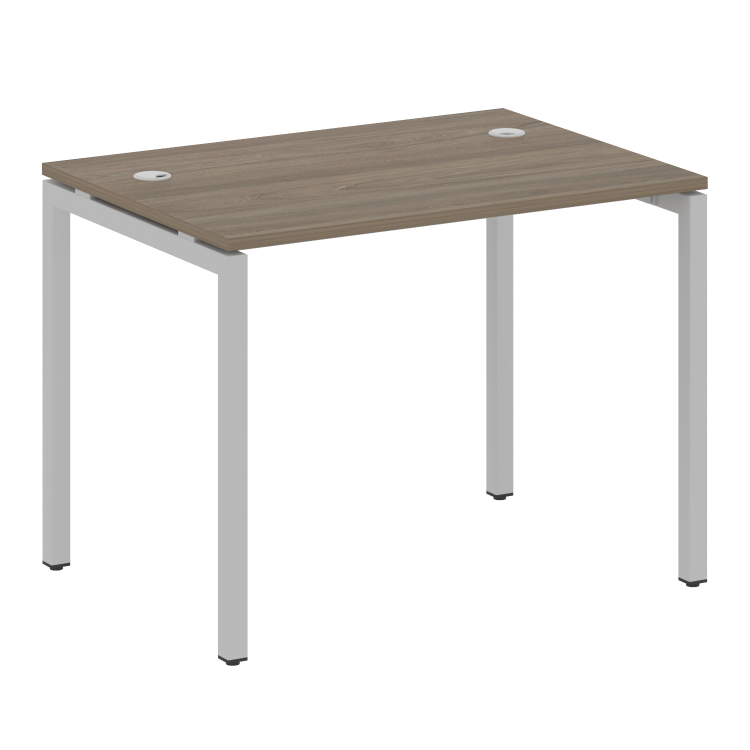 Metal System Quattro Стол письменный на П-образном м/к 40БП.СП-1 Вяз Благородный/Металл Серый 1000*7