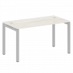 Metal System Quattro Стол письменный на П-образном м/к 50БП.СП-3 Дуб Наварра/Металл Серый 1400*720*7