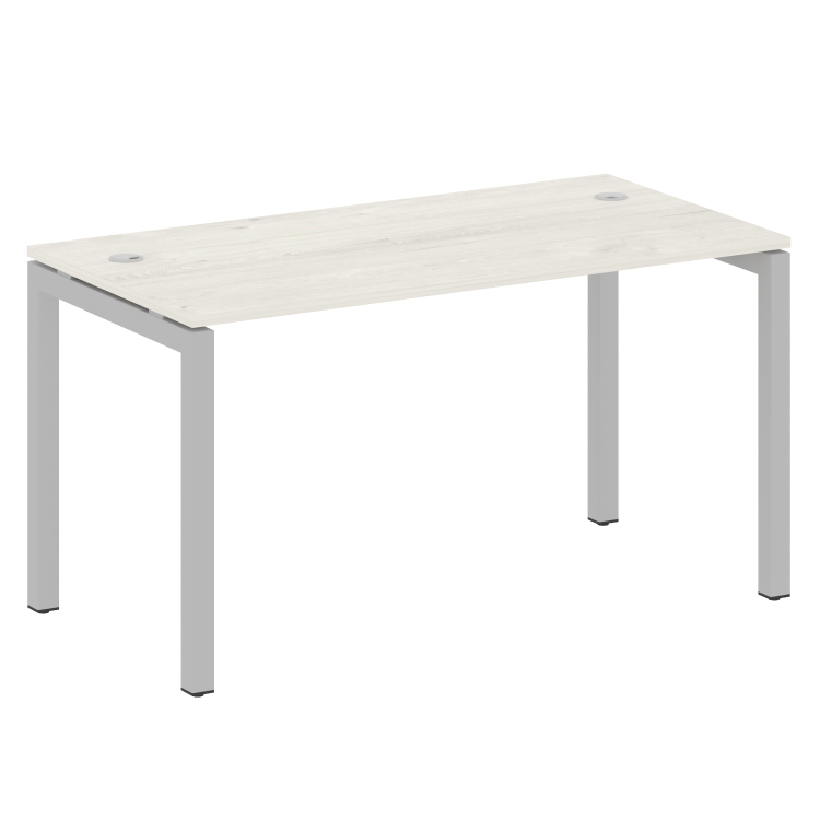 Metal System Quattro Стол письменный на П-образном м/к 50БП.СП-3 Дуб Наварра/Металл Серый 1400*720*7