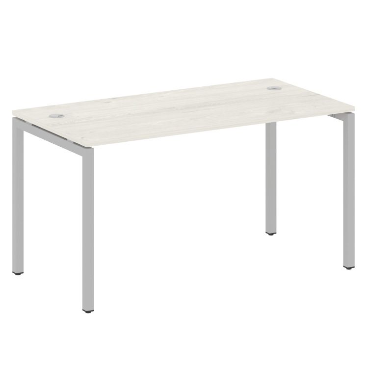 Metal System Quattro Стол письменный на П-образном м/к 40БП.СП-3 Дуб Наварра/Металл Серый 1400*720*7
