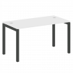 Metal System Quattro Стол письменный на П-образном м/к 50БП.СП-3 Белый/Металл Антрацит 1400*720*750