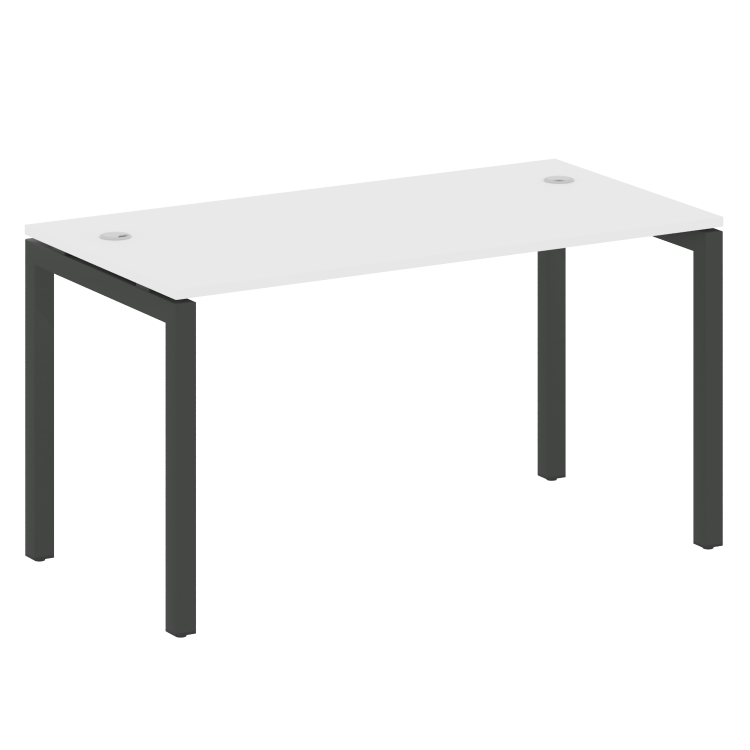 Metal System Quattro Стол письменный на П-образном м/к 50БП.СП-3 Белый/Металл Антрацит 1400*720*750