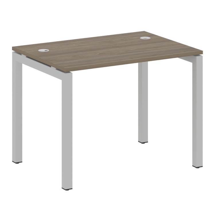 Metal System Quattro Стол письменный на П-образном м/к 50БП.СП-1 Вяз Благородный/Металл Серый 1000*7