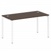Metal System Quattro Стол письменный на П-образном м/к 40БП.СП-3 Венге Цаво/Металл Белый 1400*720*75