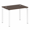 Metal System Quattro Стол письменный на П-образном м/к 50БП.СП-1 Венге Цаво/Металл Белый 1000*720*75