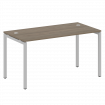 Metal System Quattro Стол письменный на П-образном м/к 40БП.СП-3 Вяз Благородный/Металл Серый 1400*7