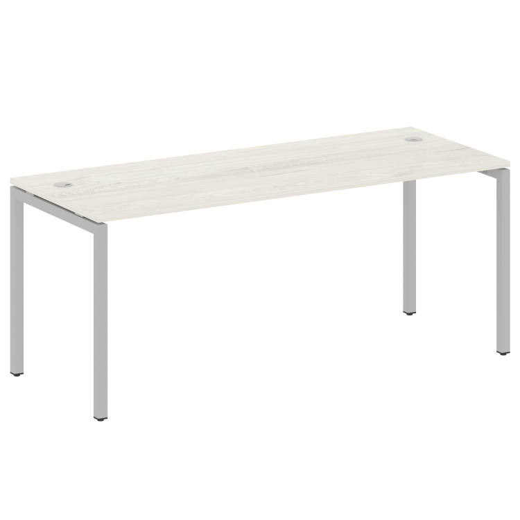 Metal System Quattro Стол письменный на П-образном м/к 40БП.СП-5 Дуб Наварра/Металл Серый 1800*720*7