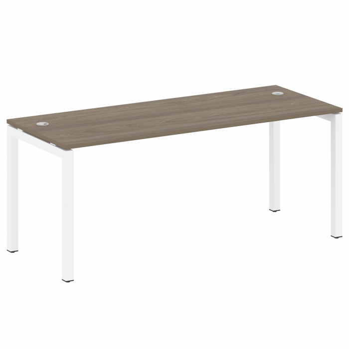 Metal System Quattro Стол письменный на П-образном м/к 50БП.СП-5 Вяз Благородный/Металл Белый 1800*7