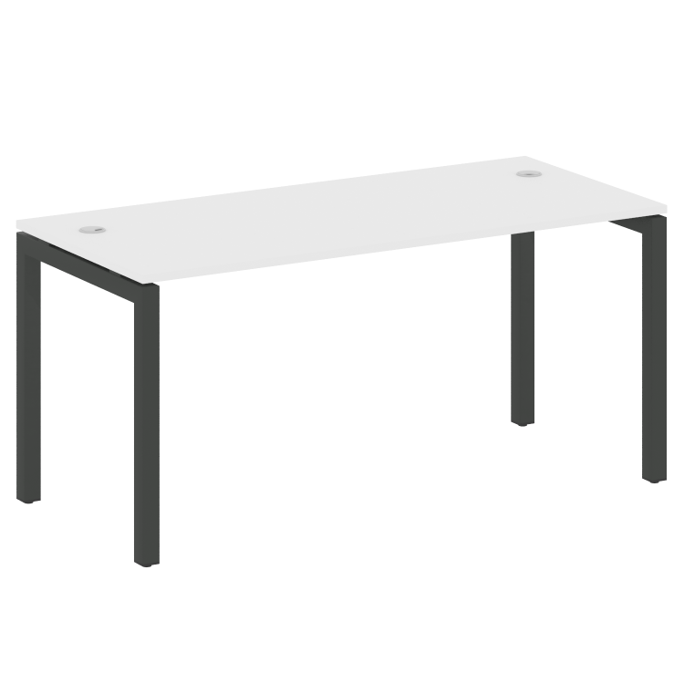 Metal System Quattro Стол письменный на П-образном м/к 50БП.СП-4 Белый/Металл Антрацит 1600*720*750
